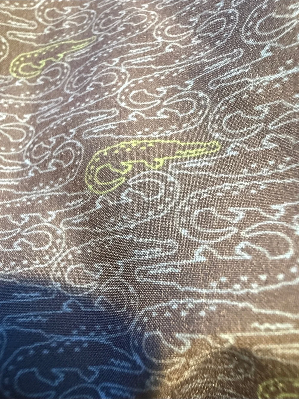 NWT - Southern Tide Light Indigo Alligator Patterned Kids Swim Trunks - XL
